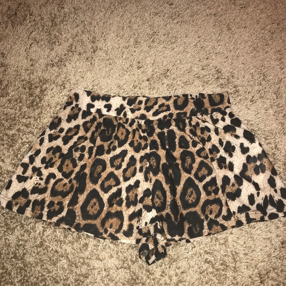 Leopard print shorts